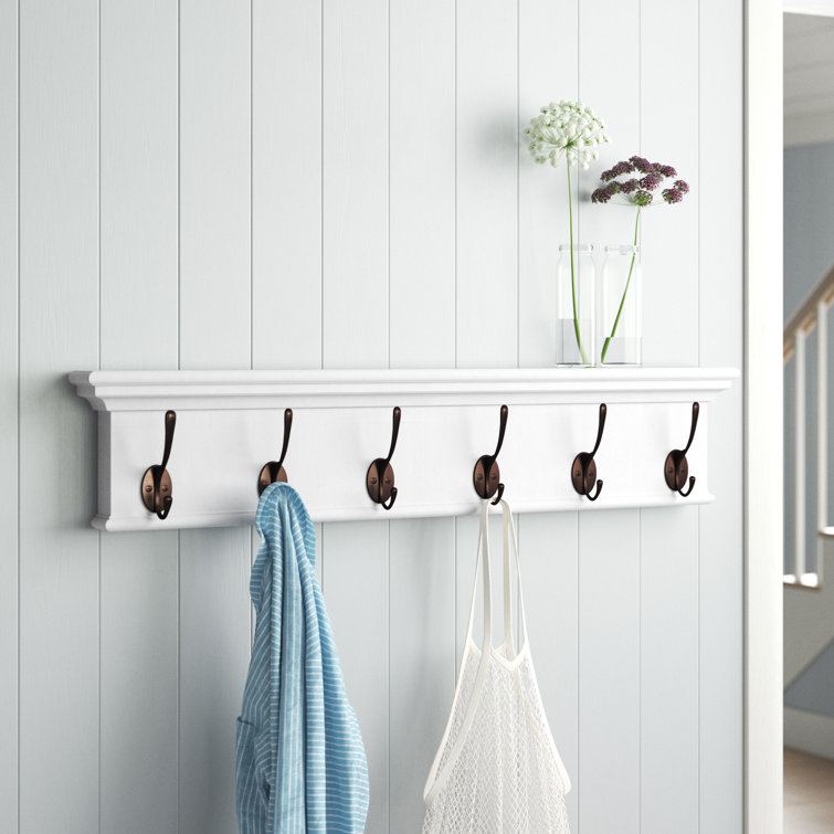 Sand & Stable Sorrento 39.37'' Wide 6 Hook Wall Mounted Coat Rack